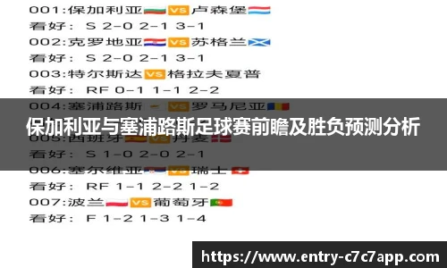 保加利亚与塞浦路斯足球赛前瞻及胜负预测分析